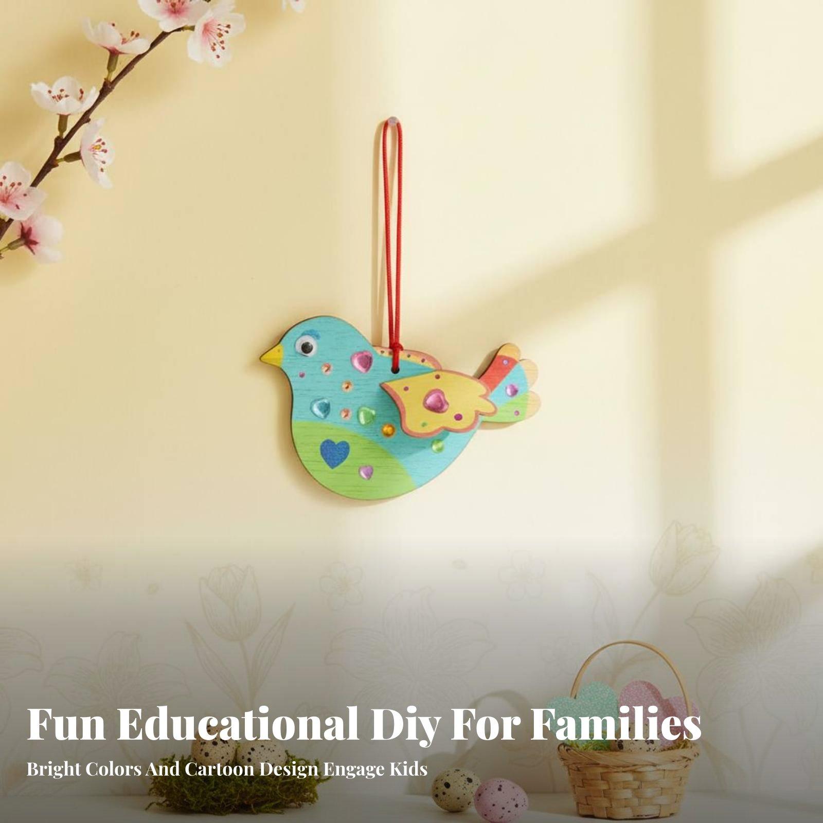 Kids Education Kit - 어린이용 DIY 나무 새 장식품 제작