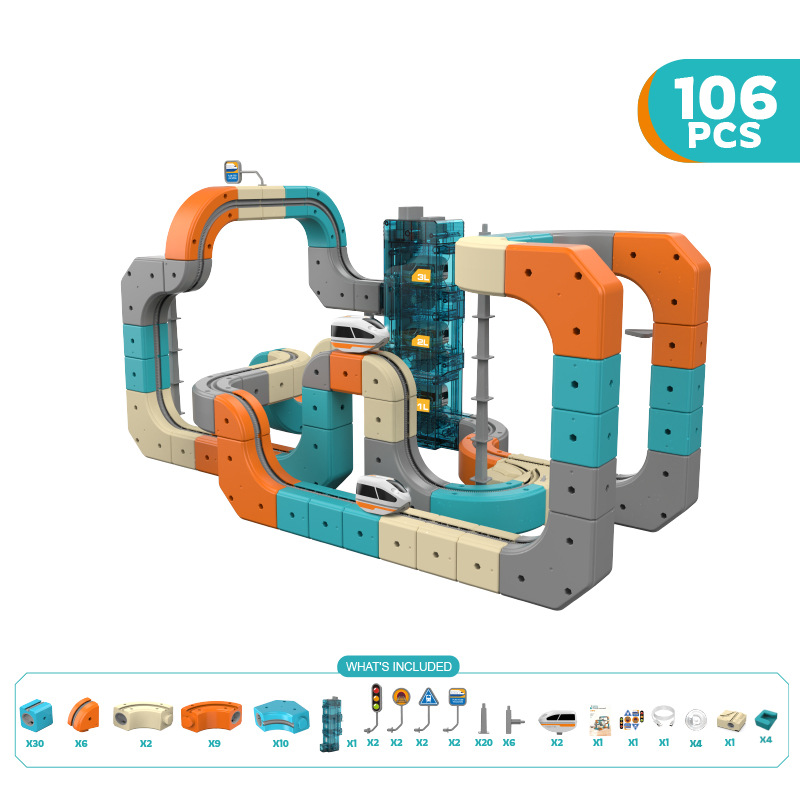Kids Education Level - DIY 다층 계단 블록 매직 트랙