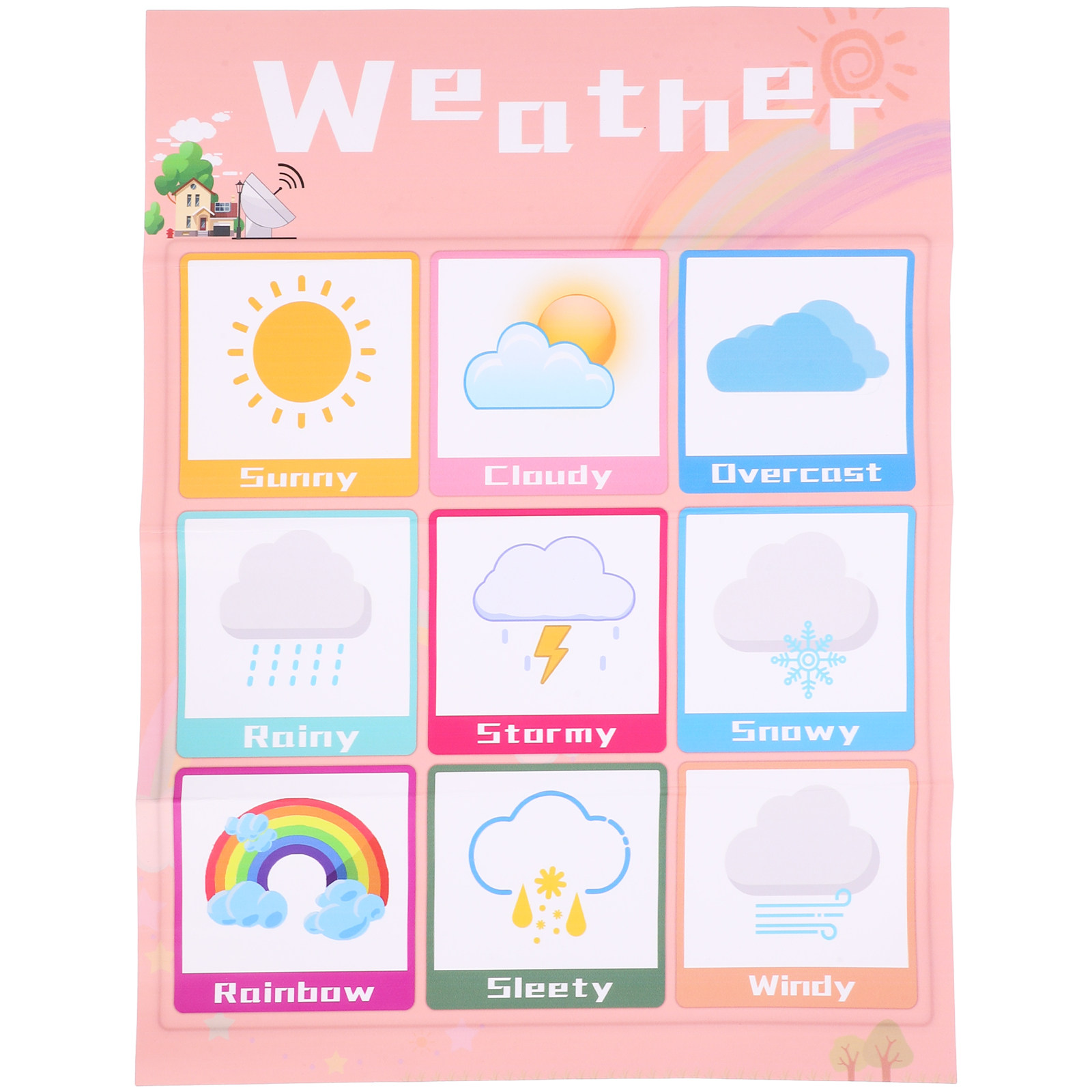 Kids Education Charts - 1개입, 고품질 영어 학습용 벽걸이 교육용