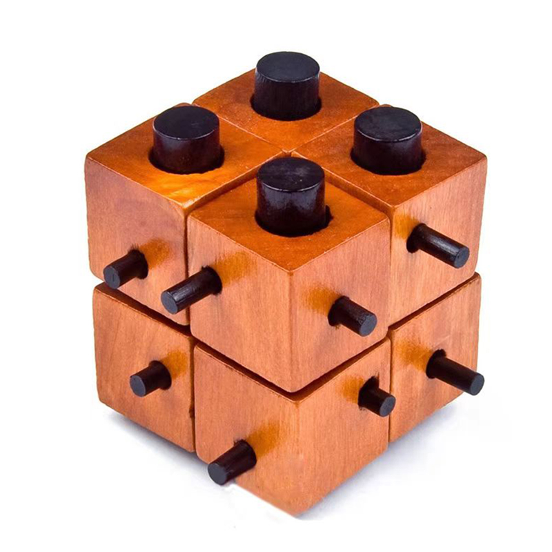 Brain Teaser Cube - 나무로 만든 두뇌 티저 퍼즐, 인터록
