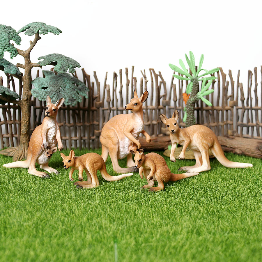 Kangaroo Kids Education - 조이 피규어가 있는 현실적인 캥거루 플레이세트,