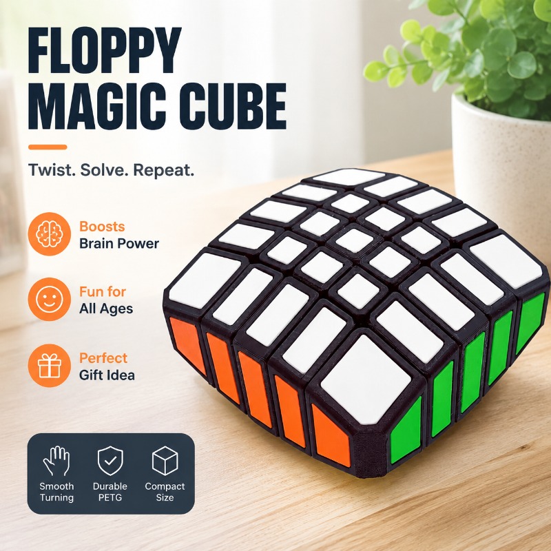 Brain Teaser Cube - Zcube Zepuzzles 3D 프린팅 1x4x4 플로피