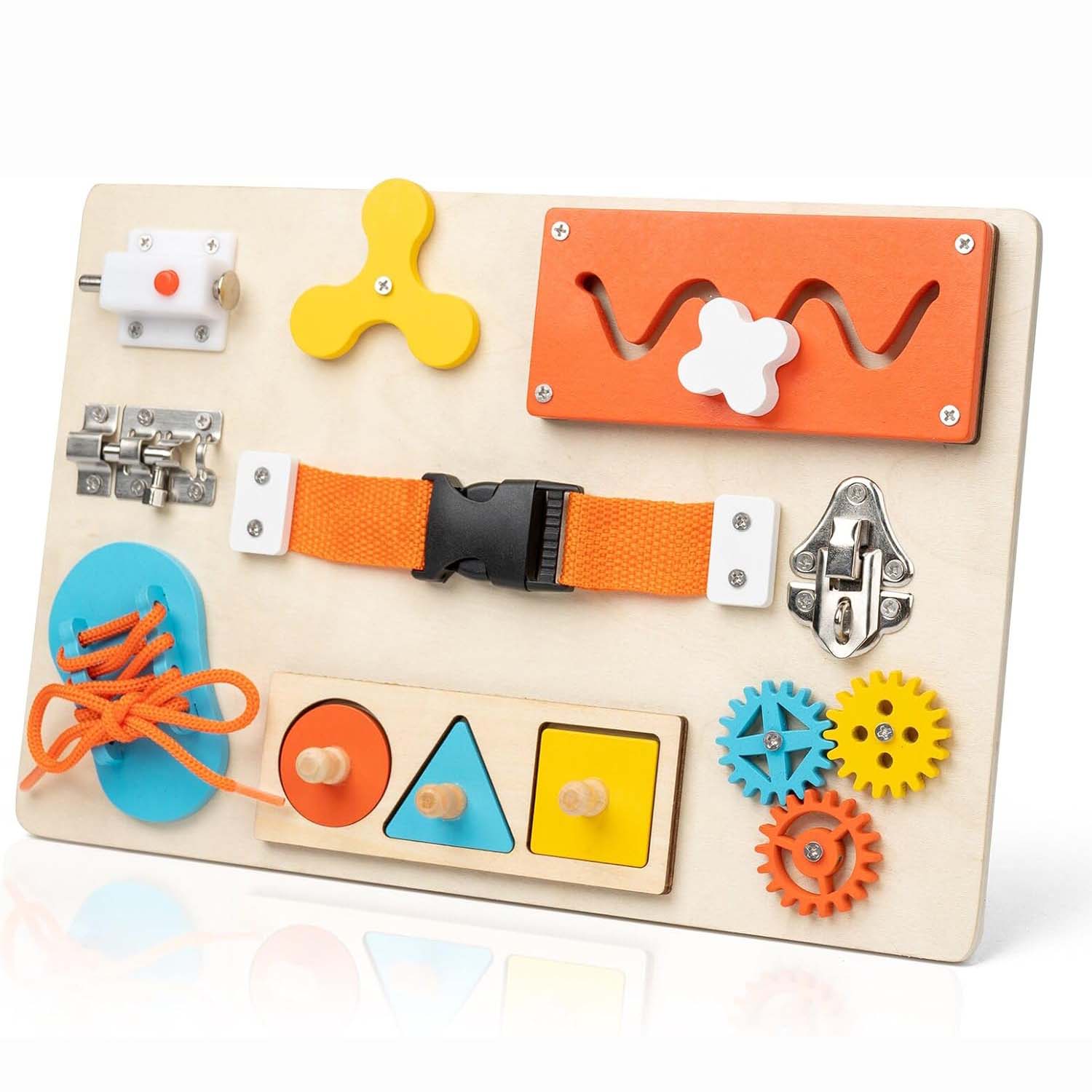 Kids Educational Box - 몬테소리 유아용 비지보드, 목재 활동 감각