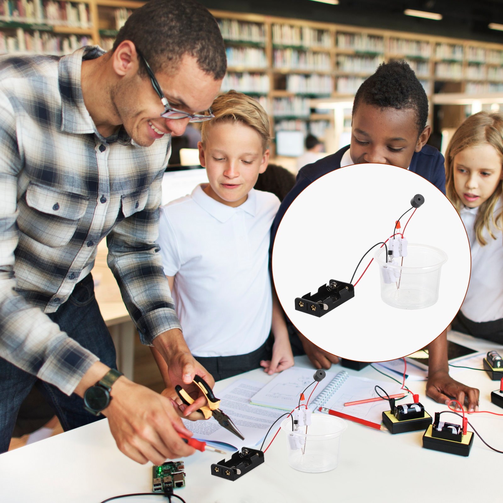 Kids Education Level - 1세트 수위 경보 교육용 STEM 키트,
