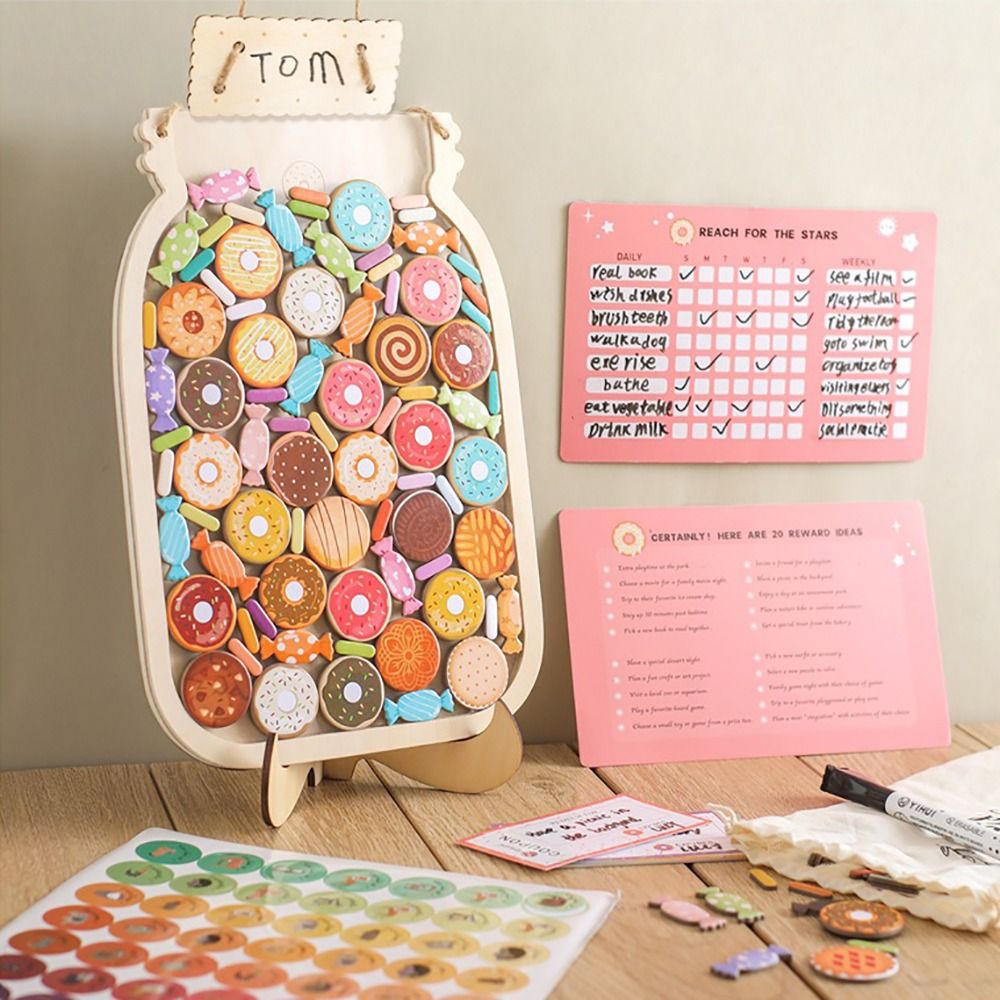 Kids Education Charts - 별 모양 또는 도넛 모양의 나무