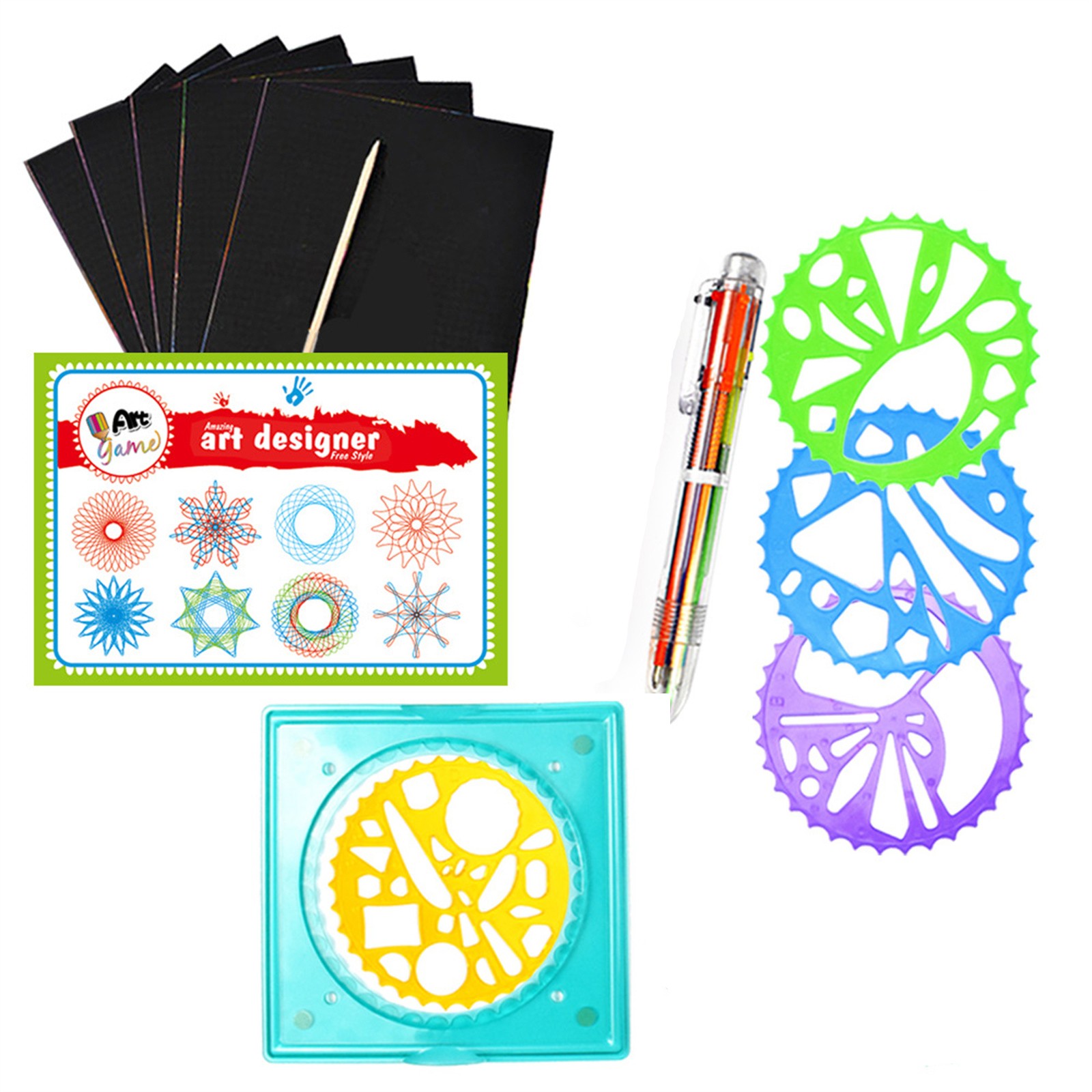 다채로운 스피로그래프 세트 어린이 마법 미술 드로잉 키 - Kids Education Kit 리뷰 및 가격