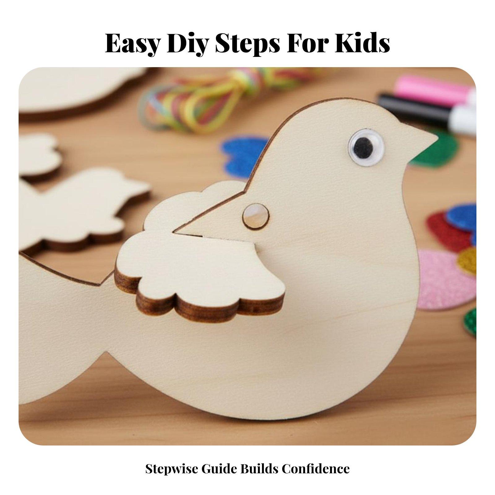 어린이용 나무 새 장식품 DIY 공예 키트 3D 퍼즐  - Kids Education Fun 리뷰 및 가격