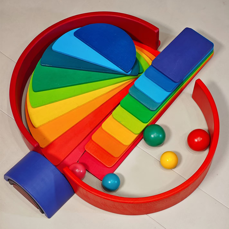 나무 무지개 블록 다채로운 스태킹 빌딩 블록 어린이 개 - Kids Educational Box 리뷰 및 가격
