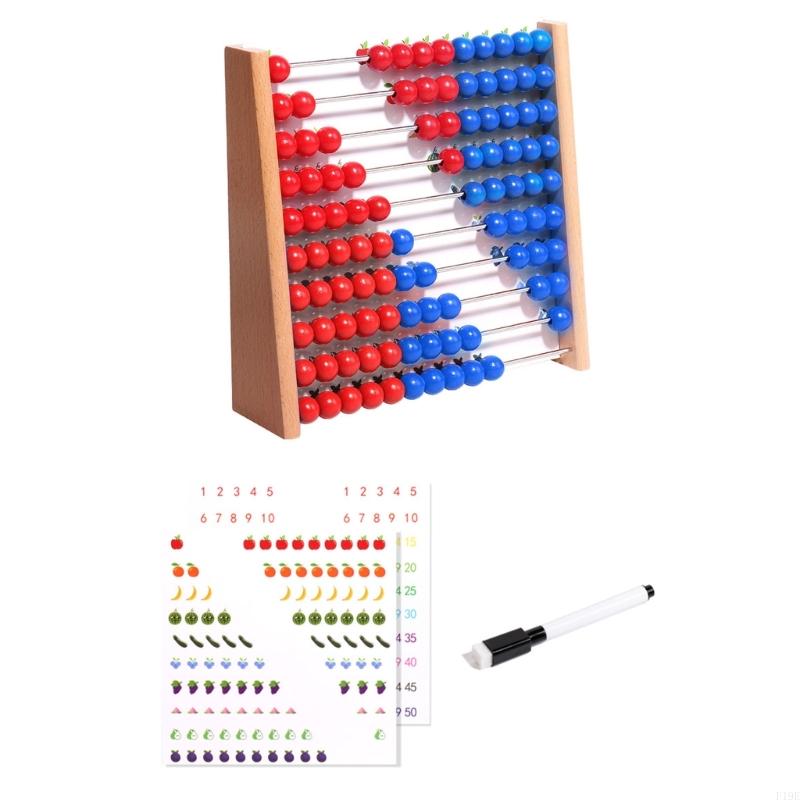 빨간색과 파란색 구슬이 있는 나무 주판, 가정 및 유치 - Abacus Counting Bead 리뷰 및 가격