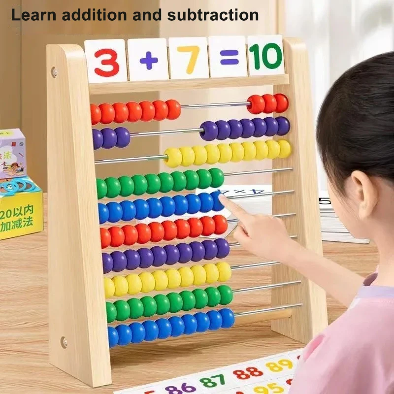 나무 계산 장난감 주판 몬테소리 교육 수학 장난감 어린 - Abacus Counting Bead 리뷰 및 가격