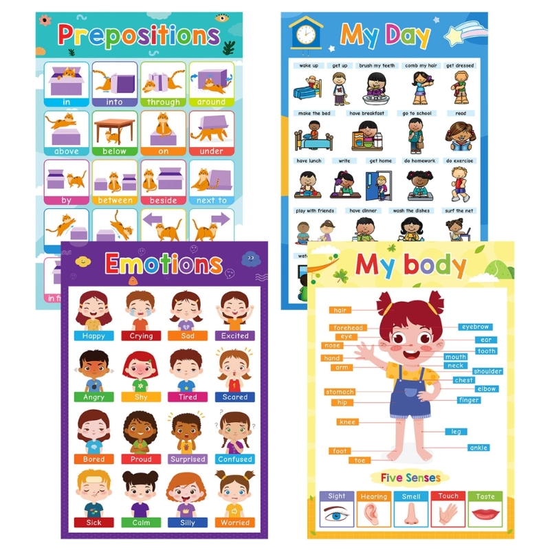 미취학 아동을 위한 다채로운 과일 야채 동물 학습 포스 - Kids Education Charts 리뷰 및 가격