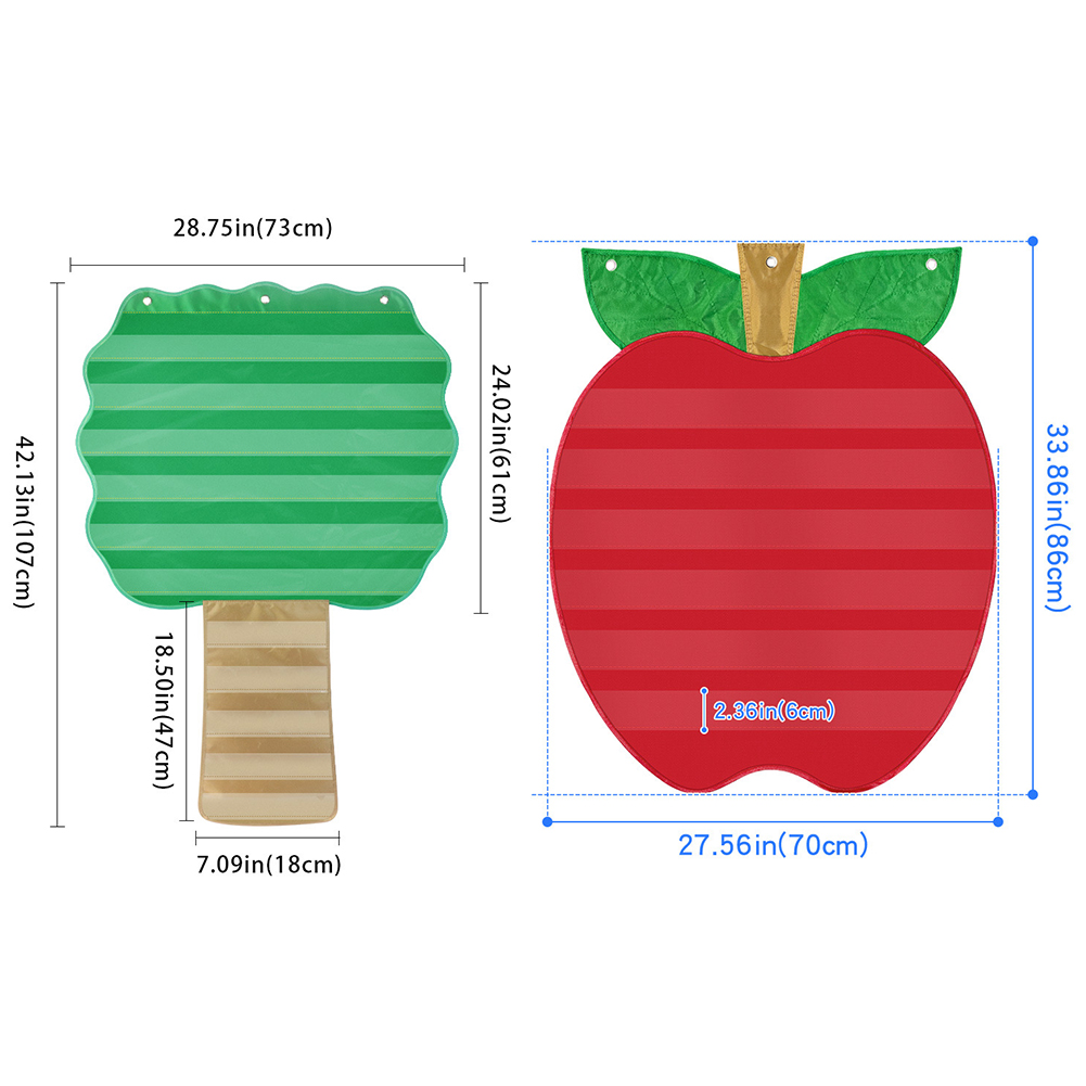 어린이 영어 파닉스 학습 포켓 차트 사과 테마는 초기  - Kids Education Charts 리뷰 및 가격