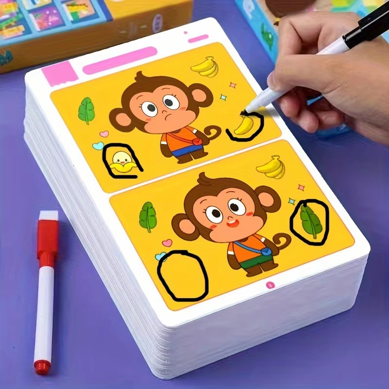 차이점 찾기 카드 게임 어린이를 위한 재사용 가능한 만 - Kids Education Level 리뷰 및 가격