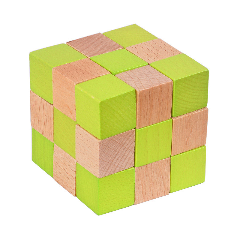 나무로 만든 뱀 모양 큐브 퍼즐, 논리력 훈련, 두뇌  - Brain Teaser Cube 리뷰 및 가격