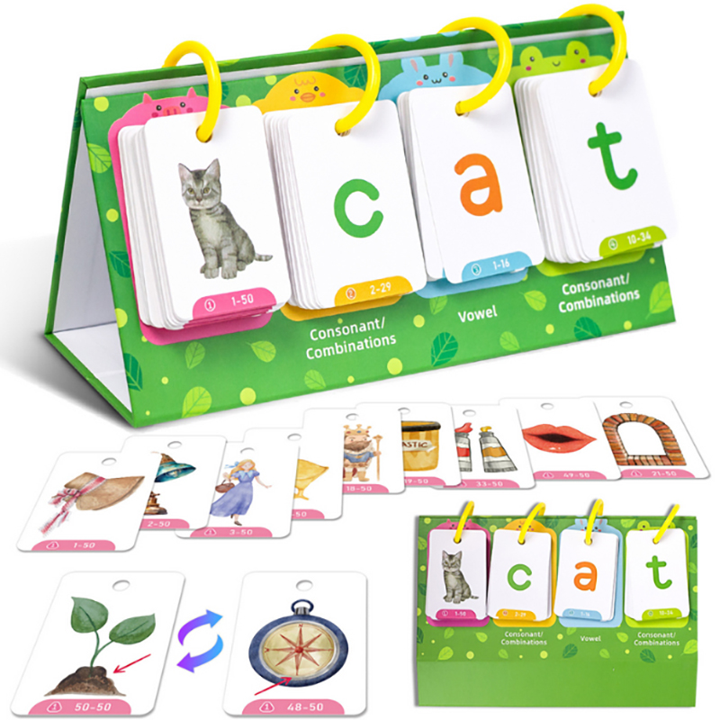 어린이 CVC 단어 플래시카드 파닉스 플립 차트 - 단 - Kids Education Charts 리뷰 및 가격