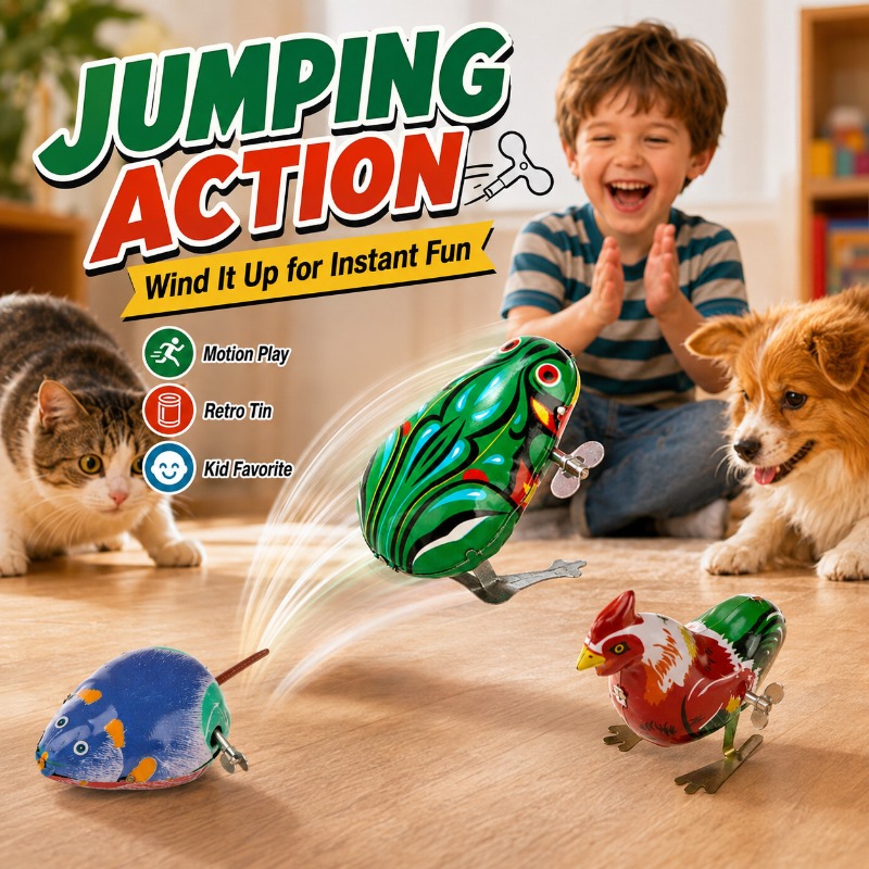 전통적인 태엽 작동 점핑 개구리 장난감, 어린이를 위한 - Kids Education Fun 리뷰 및 가격