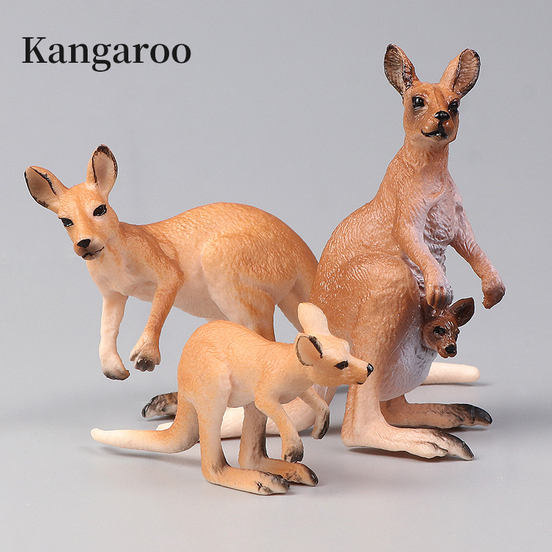 새로운 야생 동물 세계 캥거루 세트 솔리드 시뮬레이션  - Kangaroo Kids Education 리뷰 및 가격
