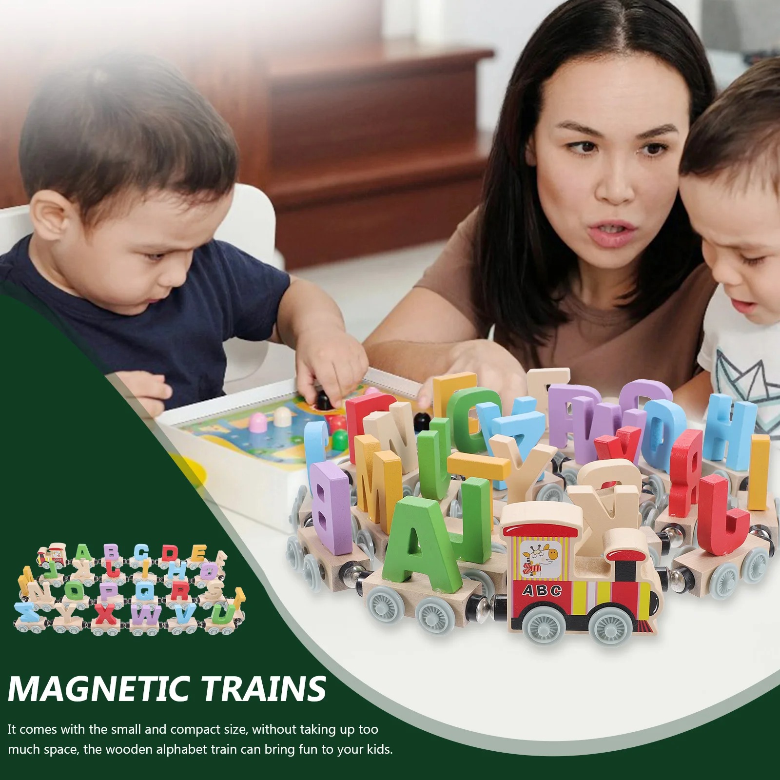 몬테소리 나무 기차 장난감 조기 교육 인식 알파벳 장난 - Kids Educational Box 리뷰 및 가격
