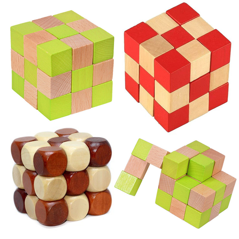 나무 꼬임 뱀 퍼즐 큐브 교육용 장난감 루반 자물쇠 두 - Brain Teaser Cube 리뷰 및 가격