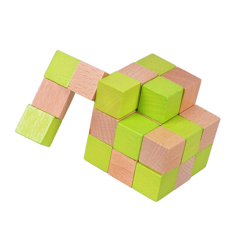 나무 꼬임 뱀 퍼즐 큐브 교육용 장난감 루반 자물쇠 두 - Brain Teaser Cube 리뷰 및 가격